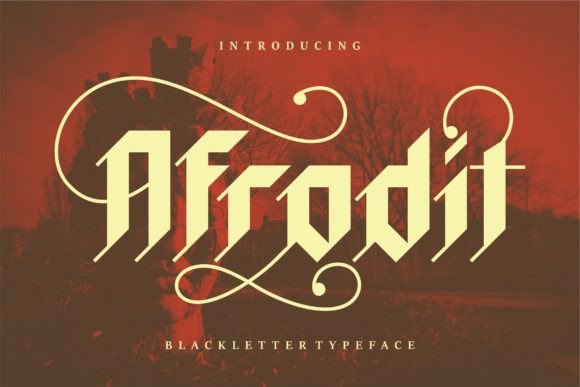 Afrodit: A Bold Blackletter Font for Web Design