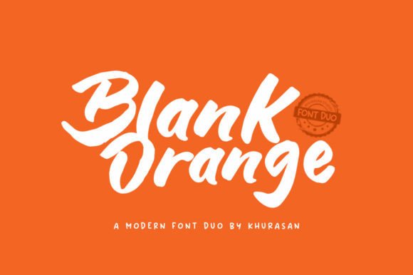 Blank Orange Duo: A Handwritten Typeface for Editorial Design