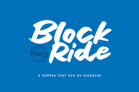 Block Ride Duo Typeface for Business Branding