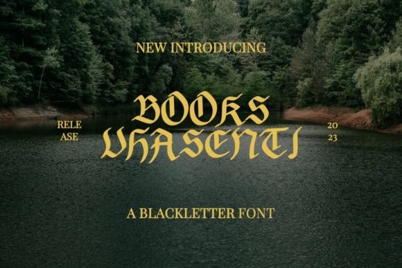 Books Vhasenti: A Bold Blackletter Font for Editorial Impact