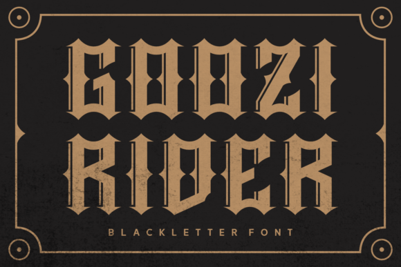 Goozi Rider: A Bold Blackletter Font for Web
