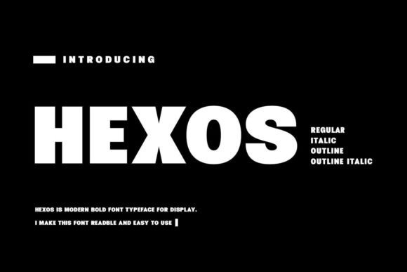 Hexos Font: Bold Sans Serif for Makers