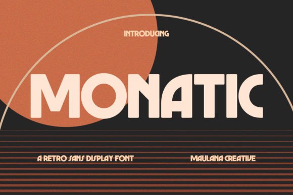 Monatic Font: Bold Retro Sans for Crafters