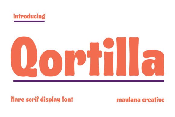 Qortilla Typeface: A Bold Serif for Playful Brands